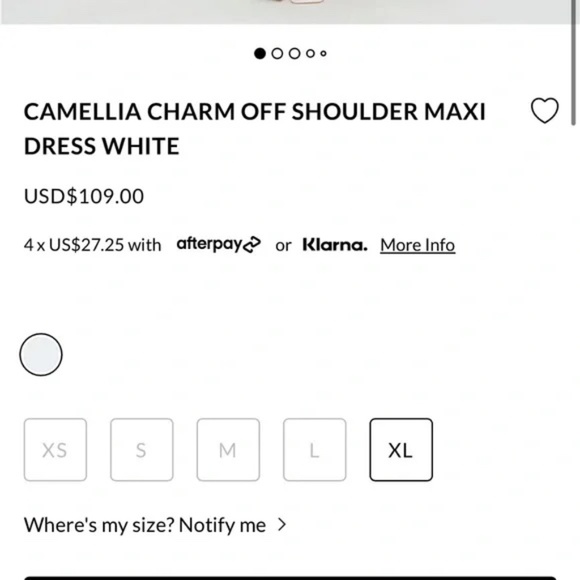 Hello Molly Camellia Charm Off Shoulder Maxi Dress Size Small - Picture 2 of 7